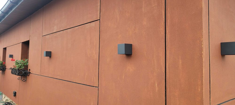 tynk elewacyjny dekoracyjny Bolix Rust BM50 rdza corten HPL efekt rdzy