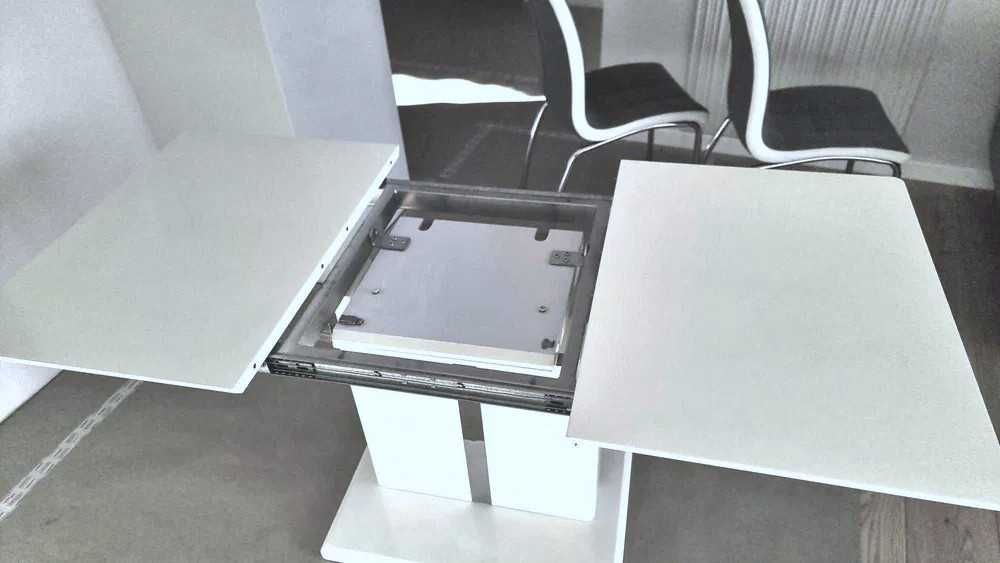 Stół rozkładany biały solidny