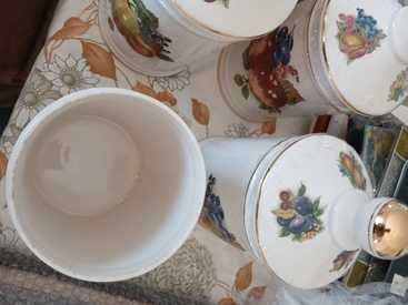 conjunto potes de porcelana francesa