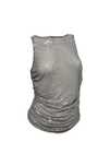 Y2k silver mesh top textured srebrny top