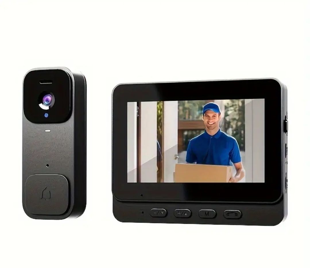 Bezprzewodowy Videodomofon Kamera Dzwonek Domofon 1080P HD
