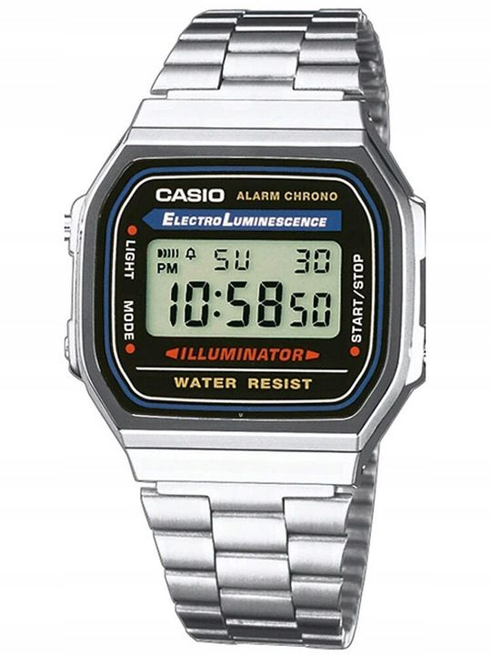 Zegarek Męski Casio Retro Vintage A168wa Stoper Alarm Datownik +box