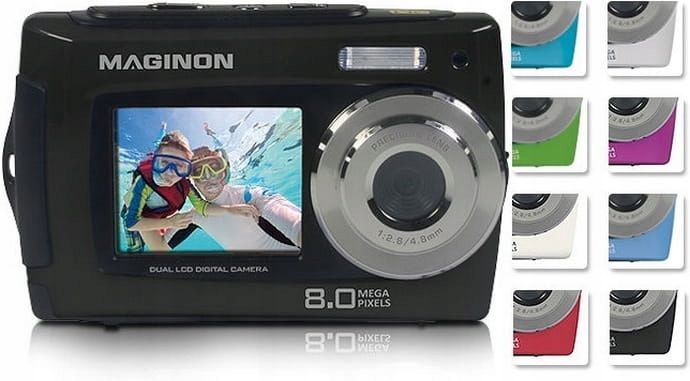 Aparat Cyfrowy Wodoodporny Selfie Wstrząsoodporny HD 14Mpx 2X Lcd SD