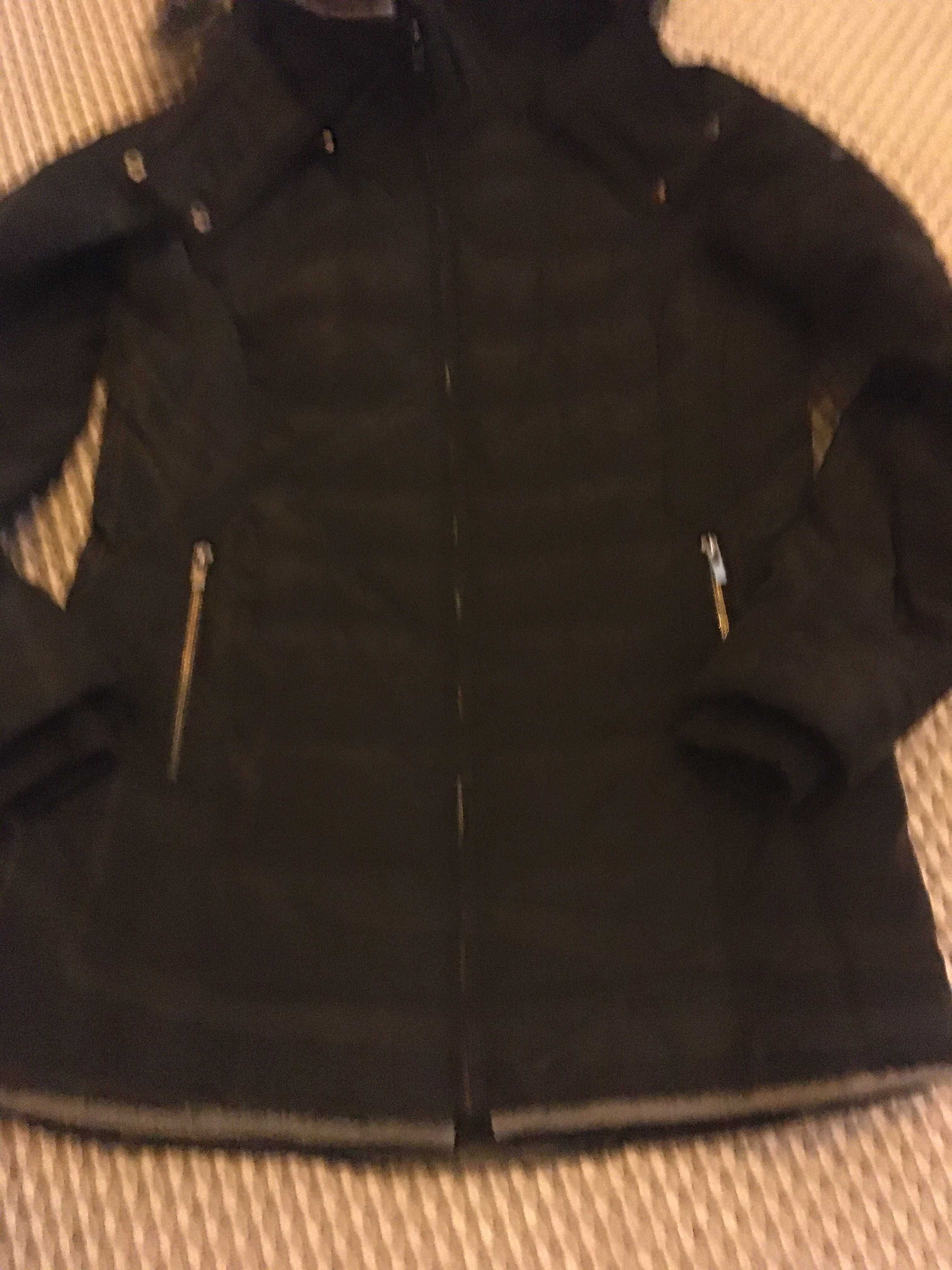 kurtka zimowa ciepła czarna długa dłuższa reserved 38 M/L