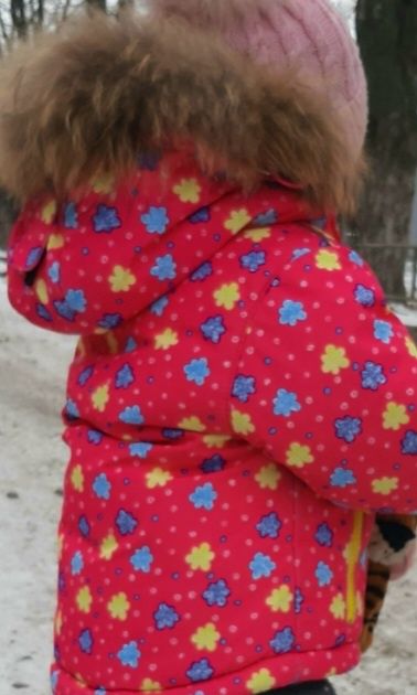 Продам зимовий комбінезон для дівчинки 74-80см