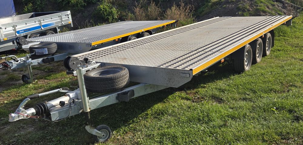 Wynajm przyczeka samochodowa z plandeką laweta z najazdami mocna borty