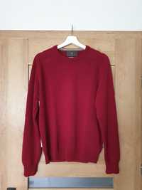 Rubinowy sweter z wełny jagnięcej