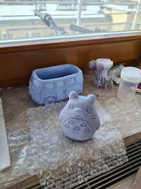 Totoro betonowy malowanie dzieci ozdoba figurka