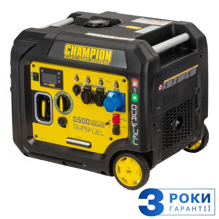 Двопаливний інверторний генератор Champion 5.5кВт Безкоштовна доставка