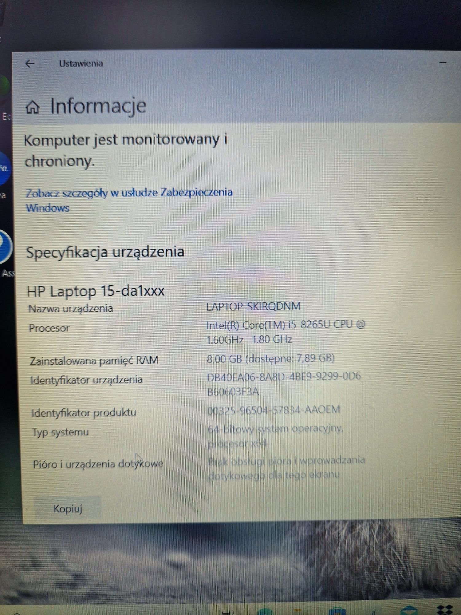 Laptop hp 8gb ram 1tb pamięci