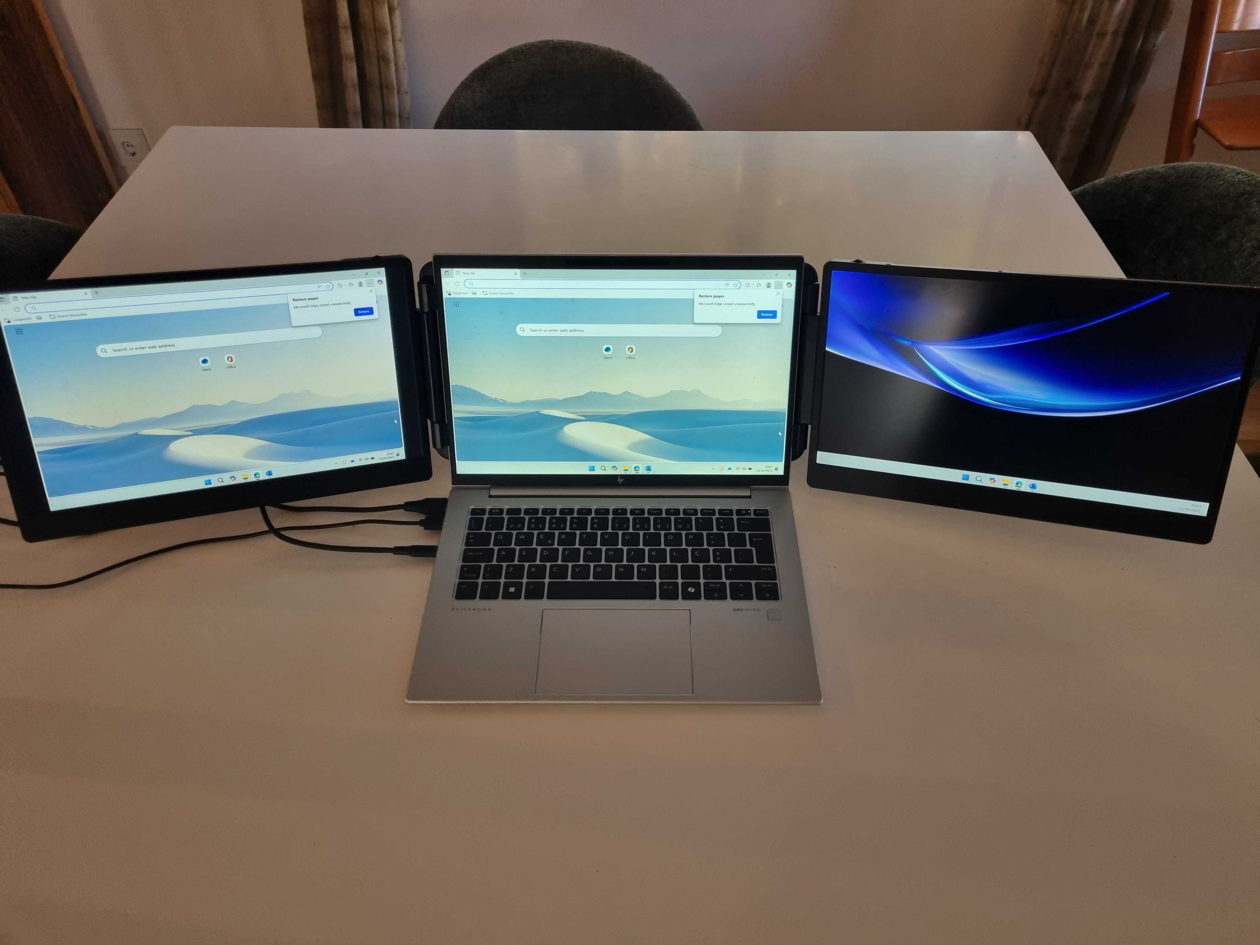 Extensor de Ecrã Portátil KEFEYA S2 – 2 monitores extra (14")