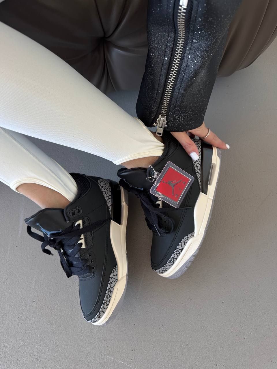 р36-43 Кросівки Nike air jordan 3 retro off noir black