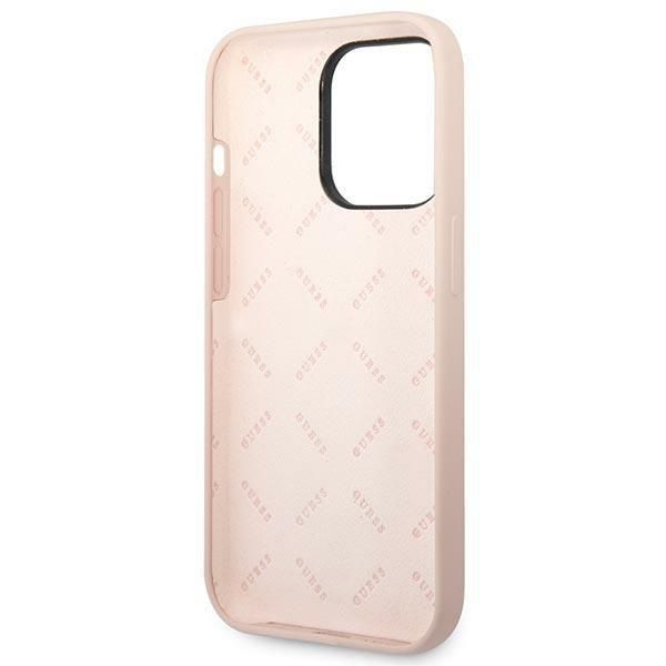 Etui Guessz iPhone 14 Pro Różowy Silicone Triangle