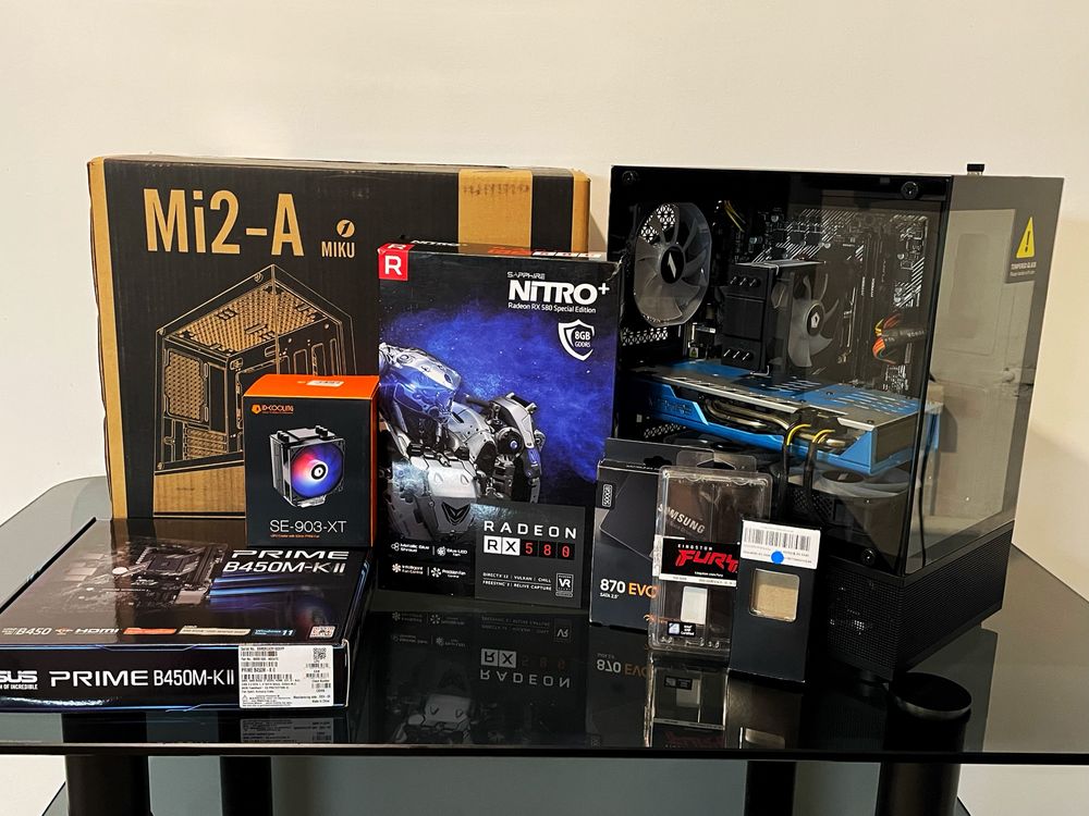 Игровой ПК на AMD Ryzen 5 5600 Asus SSD samsung rx 580 kingstom Fury