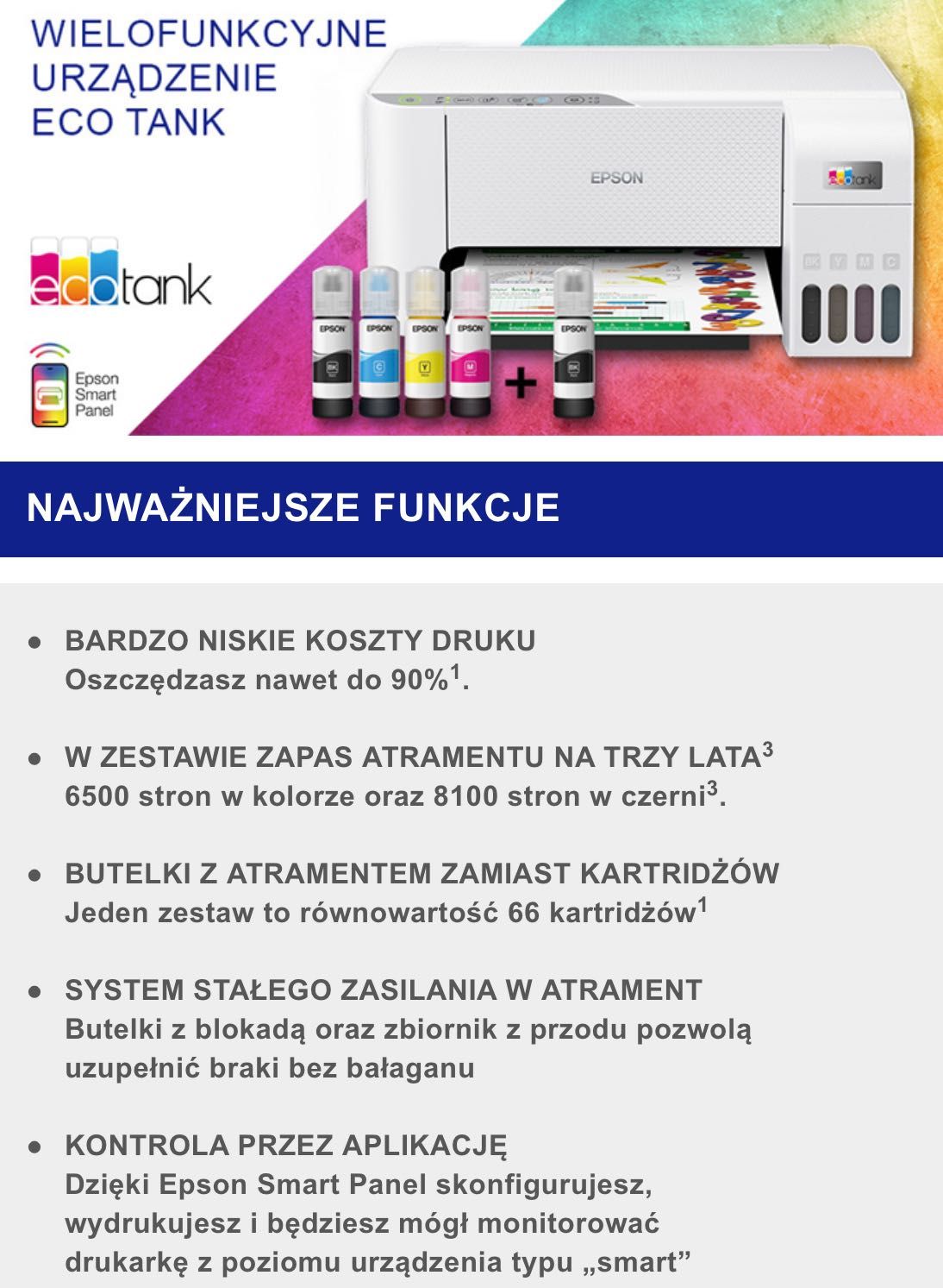 Drukarka  atramentowa Epson L3256 WIFI