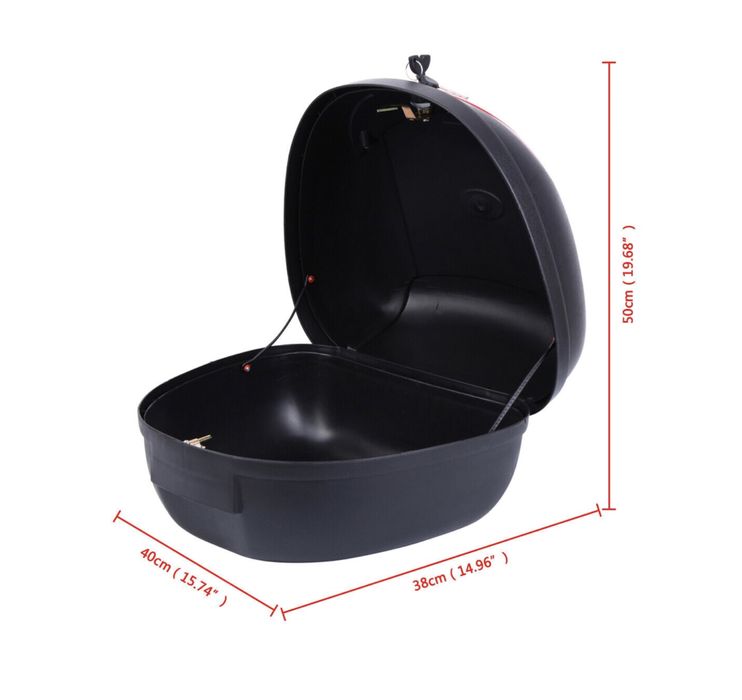 Top case mala com fecho moto 28 L e 52 L cafe racer