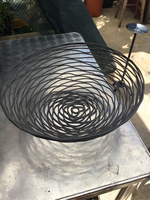 Lote de artigos de decoração em ferro