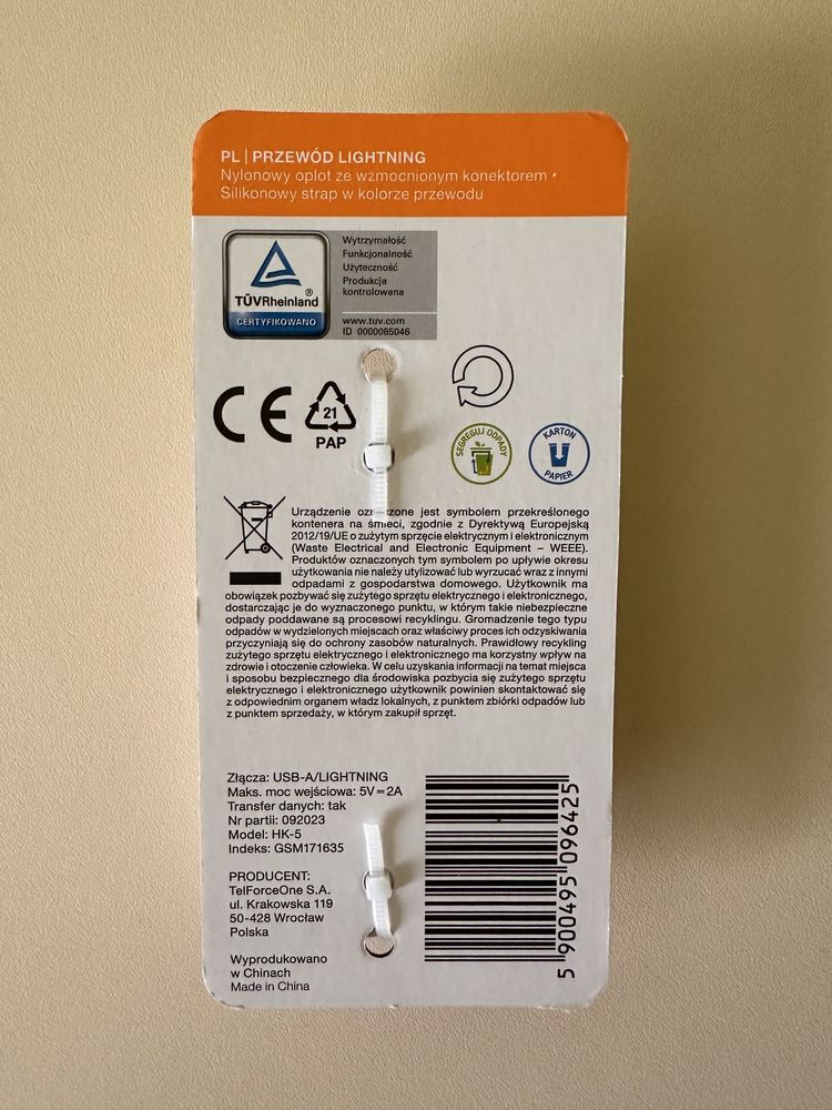 Kabel Lightning USB do iPhona ładowarka 1.2 m