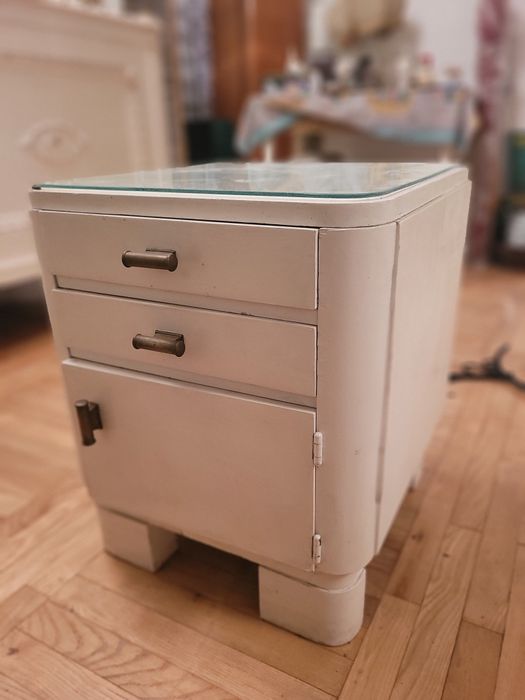 Wyprzedaż 30^ | PRL | powojenne | Szafka stolik nocny szuflady