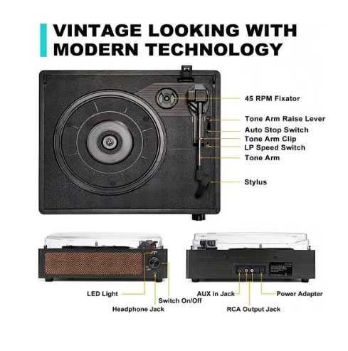 Gira discos Gravador Steepletone