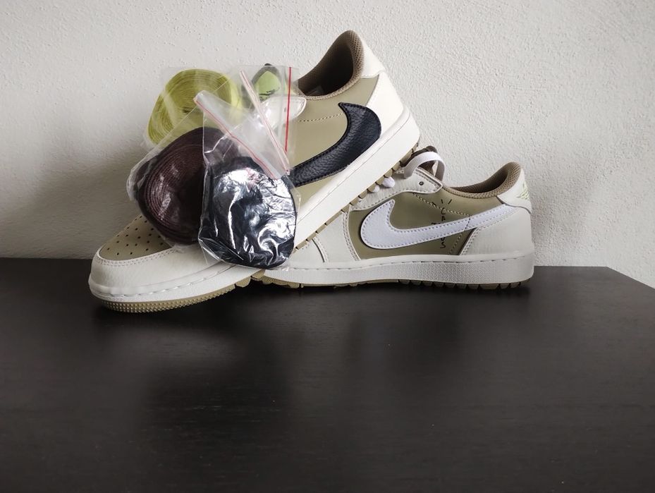 Buty Nike Travis Scott air 1 low golf neutral olive 42