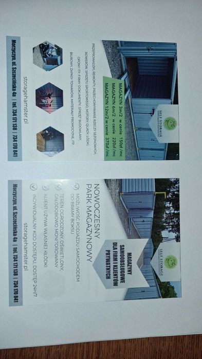 wynajmę garaż na dwa auta * magazyn * boks *