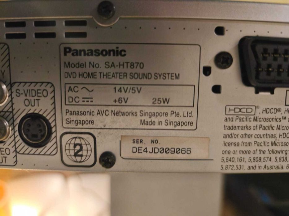 Sistema de som Home Theather Sound System modelo SC-HT870- PANASONIC
