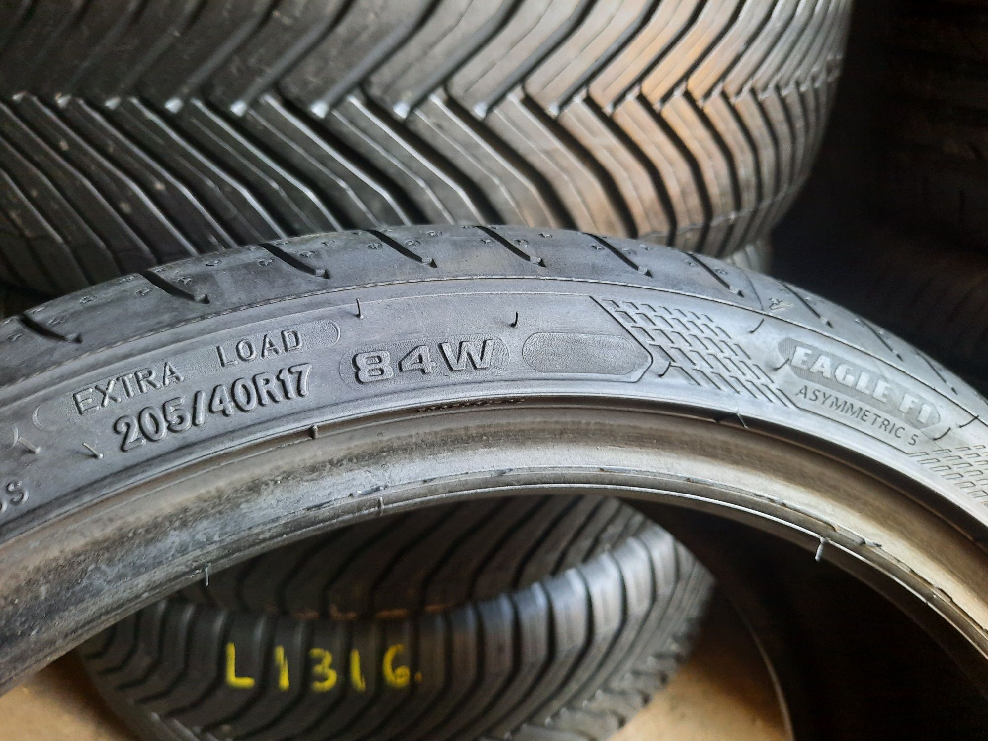 Літні шини 205/40 R17 Goodyear Eagle F1 Asymetric 5 2шт. 7мм 2020