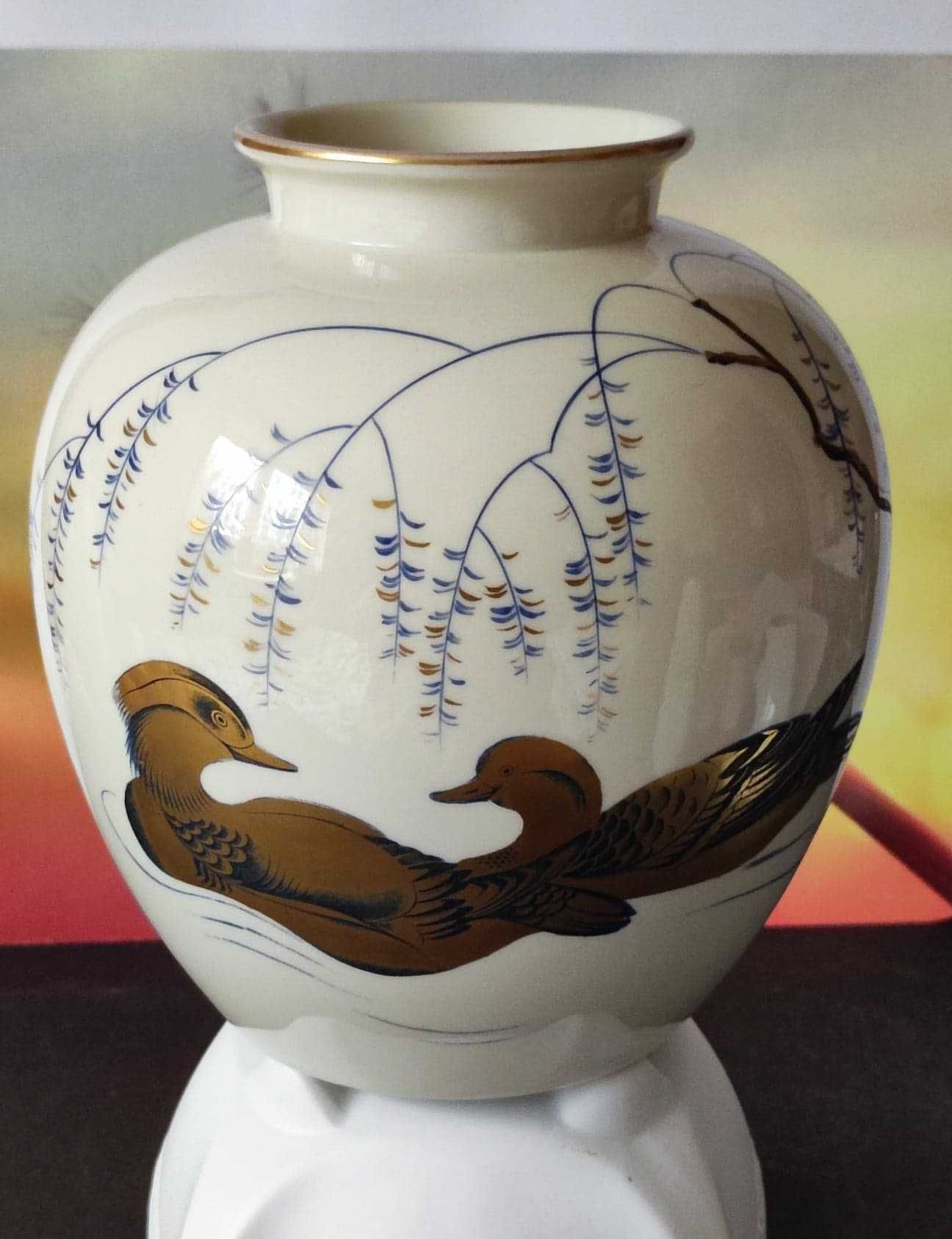 Stary wazon porcelana ecru Rosenthal Mandarynki Design Vintage