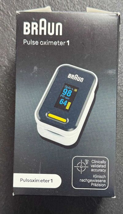 Braun Pulse Oximeter 1 Pulsoksymetr medyczny OLED dokładny pomiar