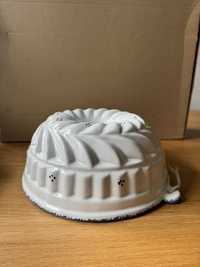 Ozdobna forma ceramiczna do pieczenia ciasta babki