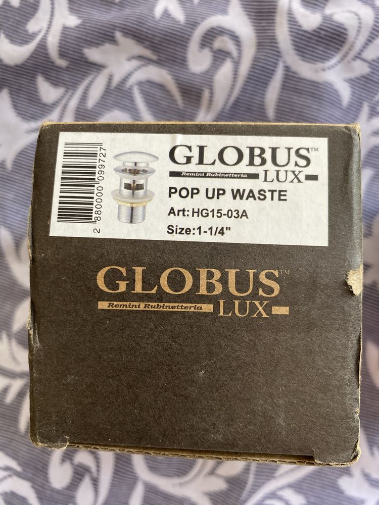 Донний клапан з переливом  Globus Lux HG15-03A (Click-clack)