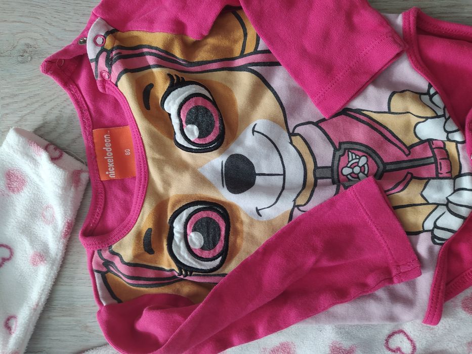 Zestaw śpiochy polar i body z długim rękawem r 80