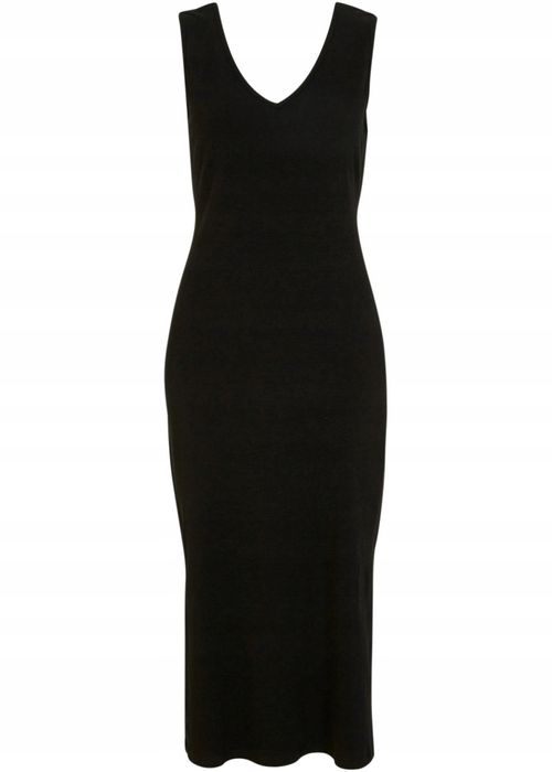 B.P.C sukienka midi czarna z wycięciami na plecach ^52/54