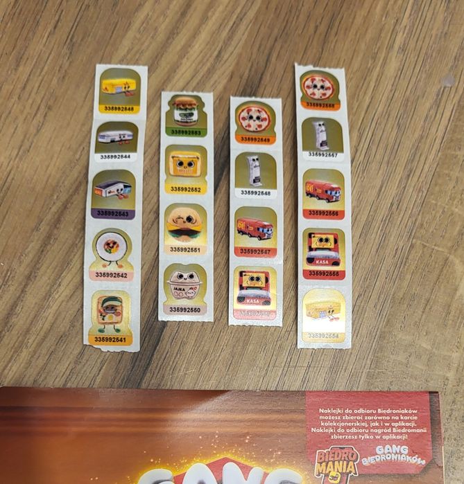18 x Naklejka Biedroniaki gang biedroniaków maskotka pluszak naklejki