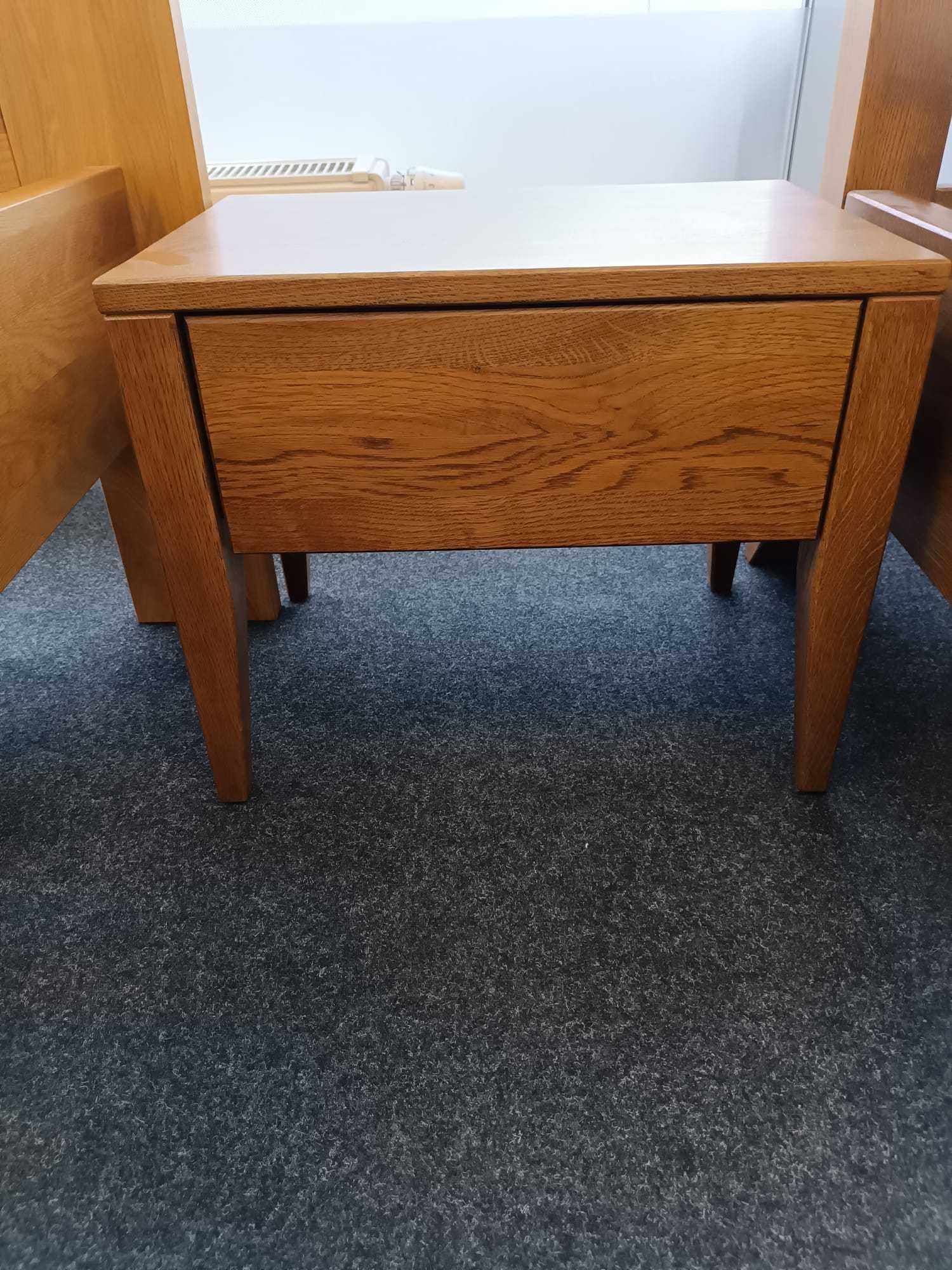 Piękne dębowe łóżko z litego drewna 160x200, szafka dębowa gratis!