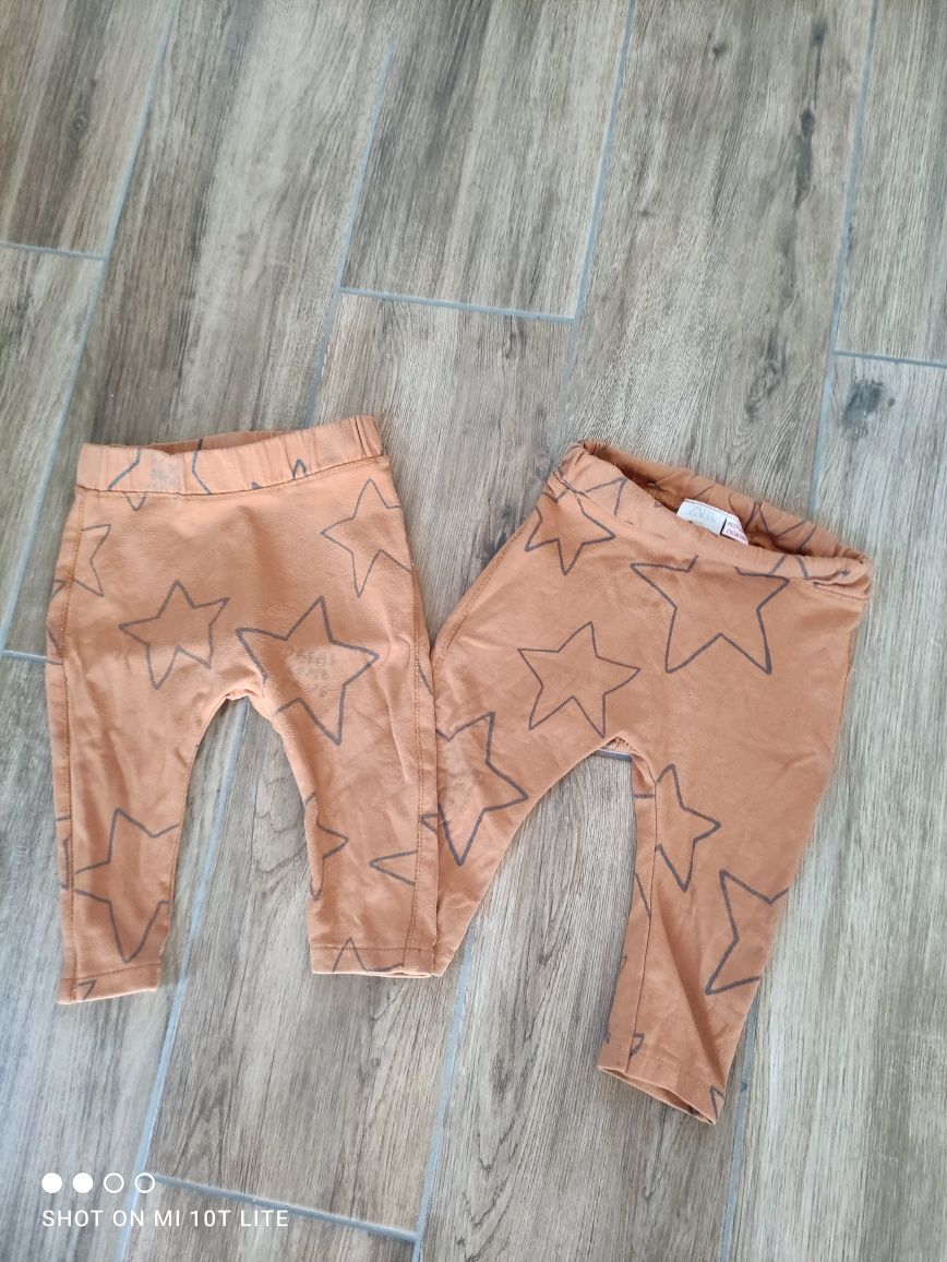 Spodnie/ legginsy Zara rozmiar  80 bliźniaki