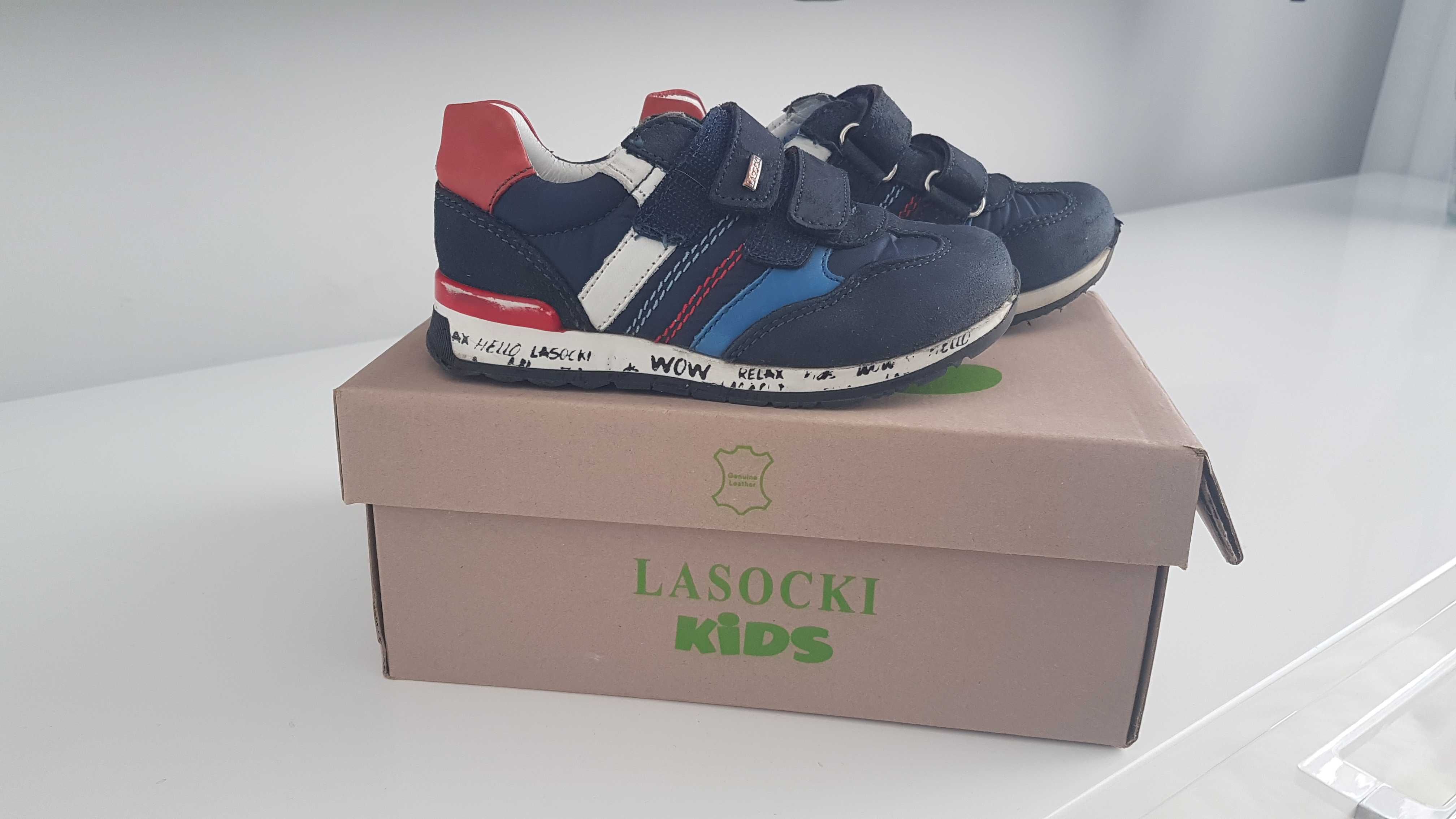 Skórzane sneakersy dla chłopca, Lasocki Kids, roz. 26