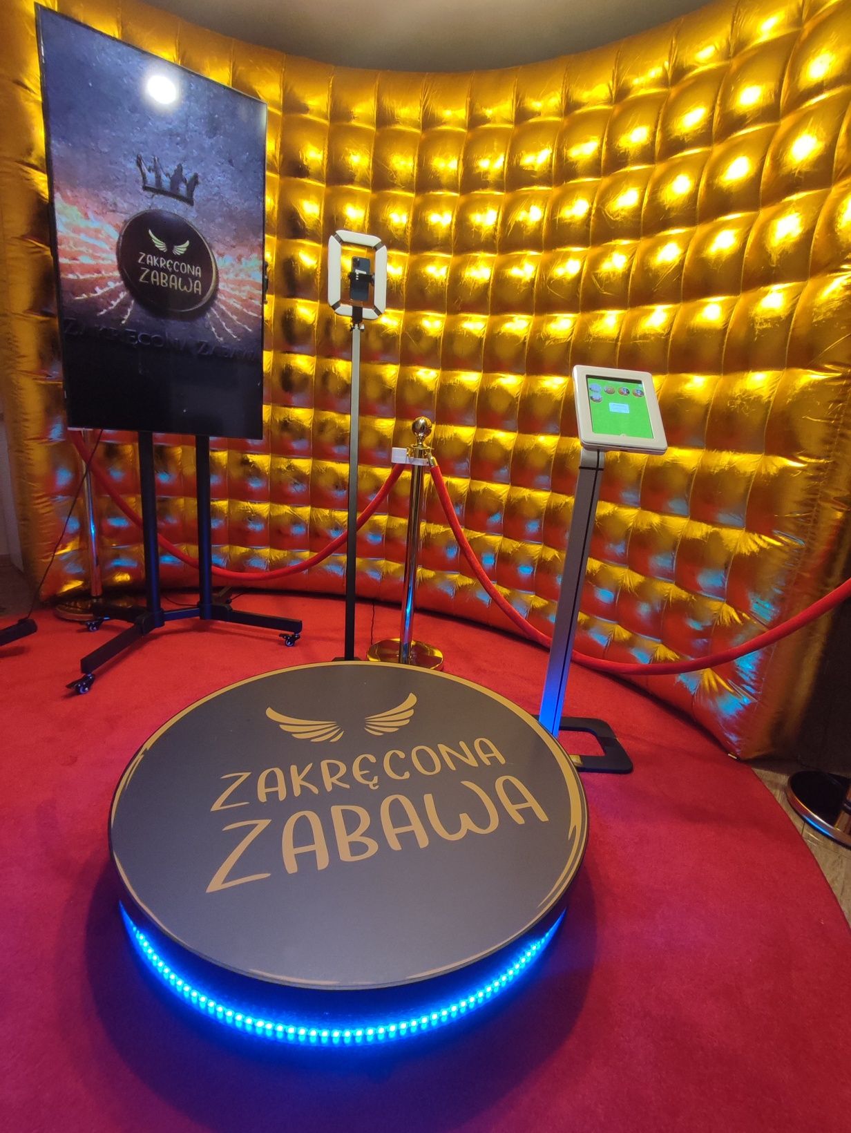Fotobudka 360 + tablet + ekran + głośnik. Fotobudka klasyczna. Wynajem