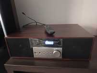 Zestaw stereo radio,CD,USB Nowe drewniane