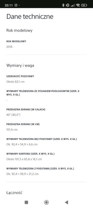 kdl 40wd655 Sony Bravia Smart tv telewizor