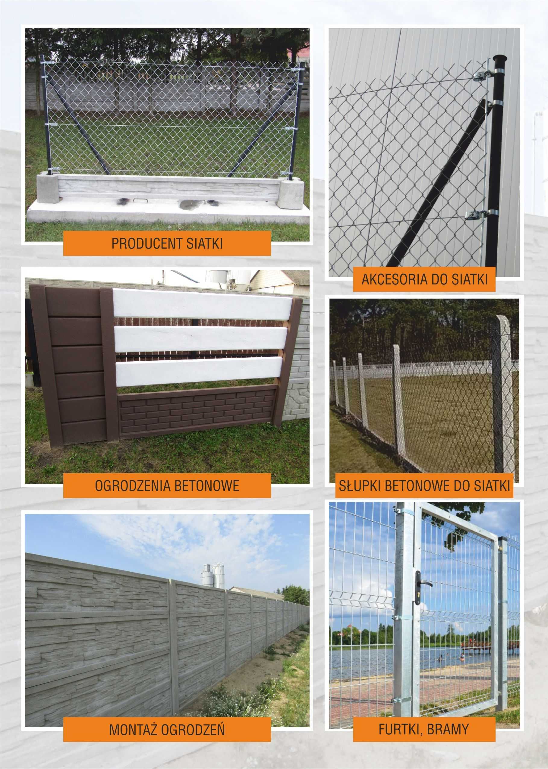 montaż ogrodzeń betonowych panelowych z siatki