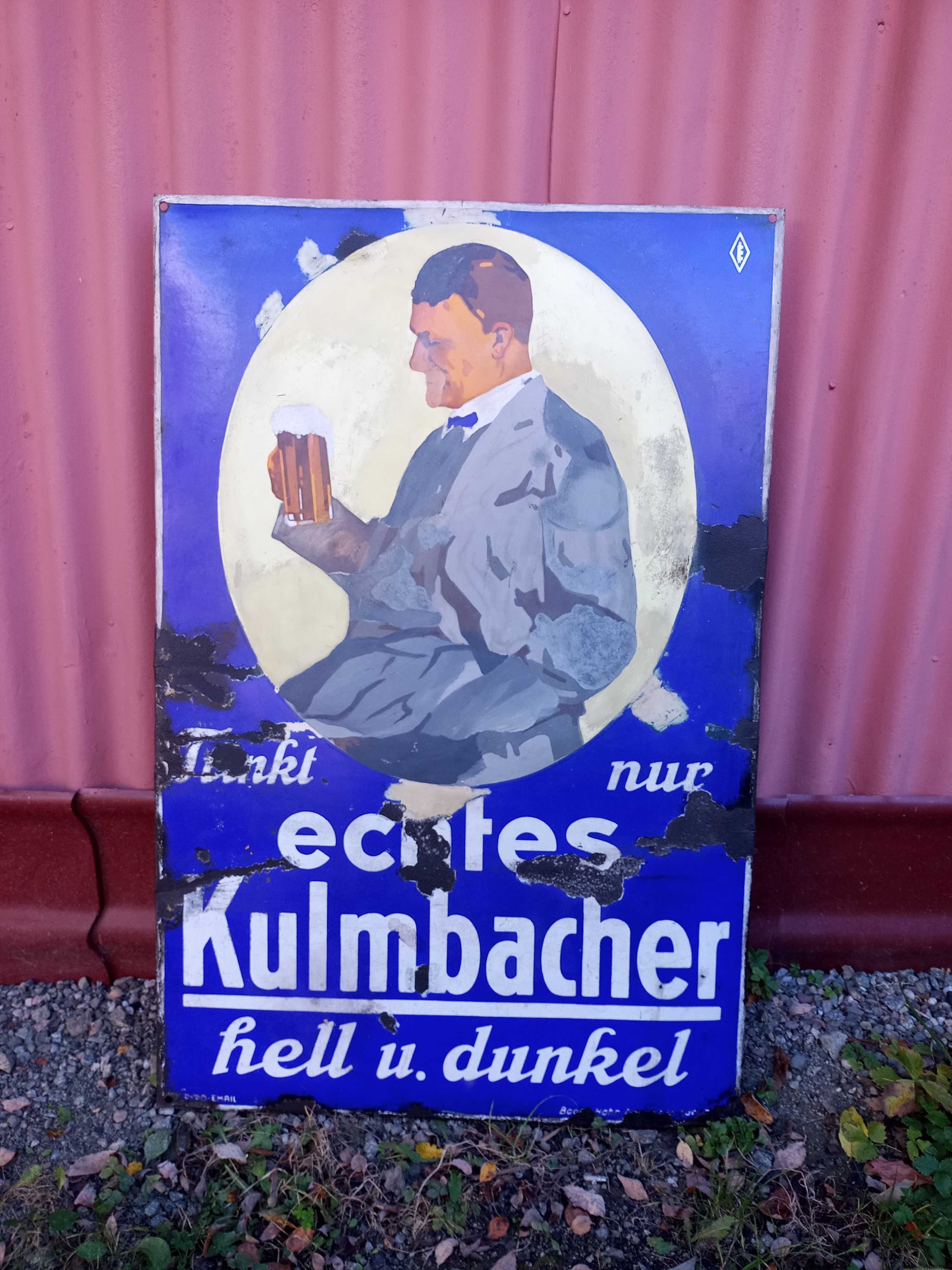 stary szyld niemiecki reklama, Kulmbacher