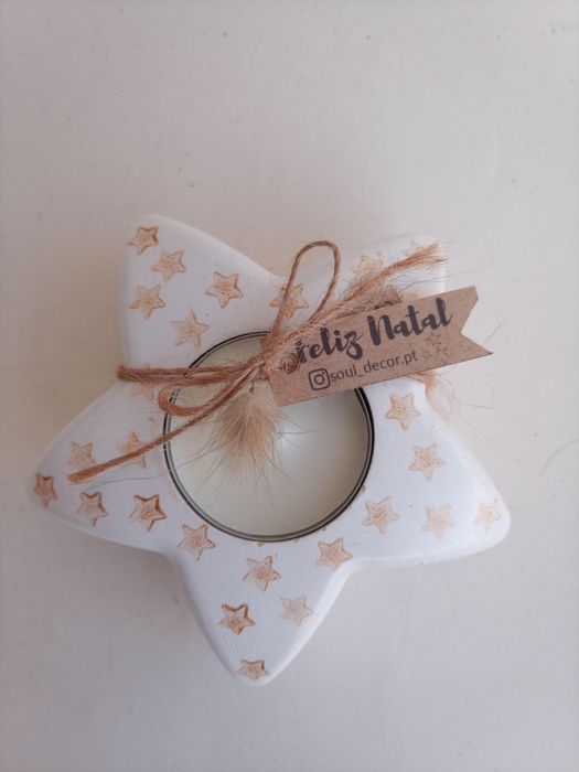 Porta- velas Estrela de Natal