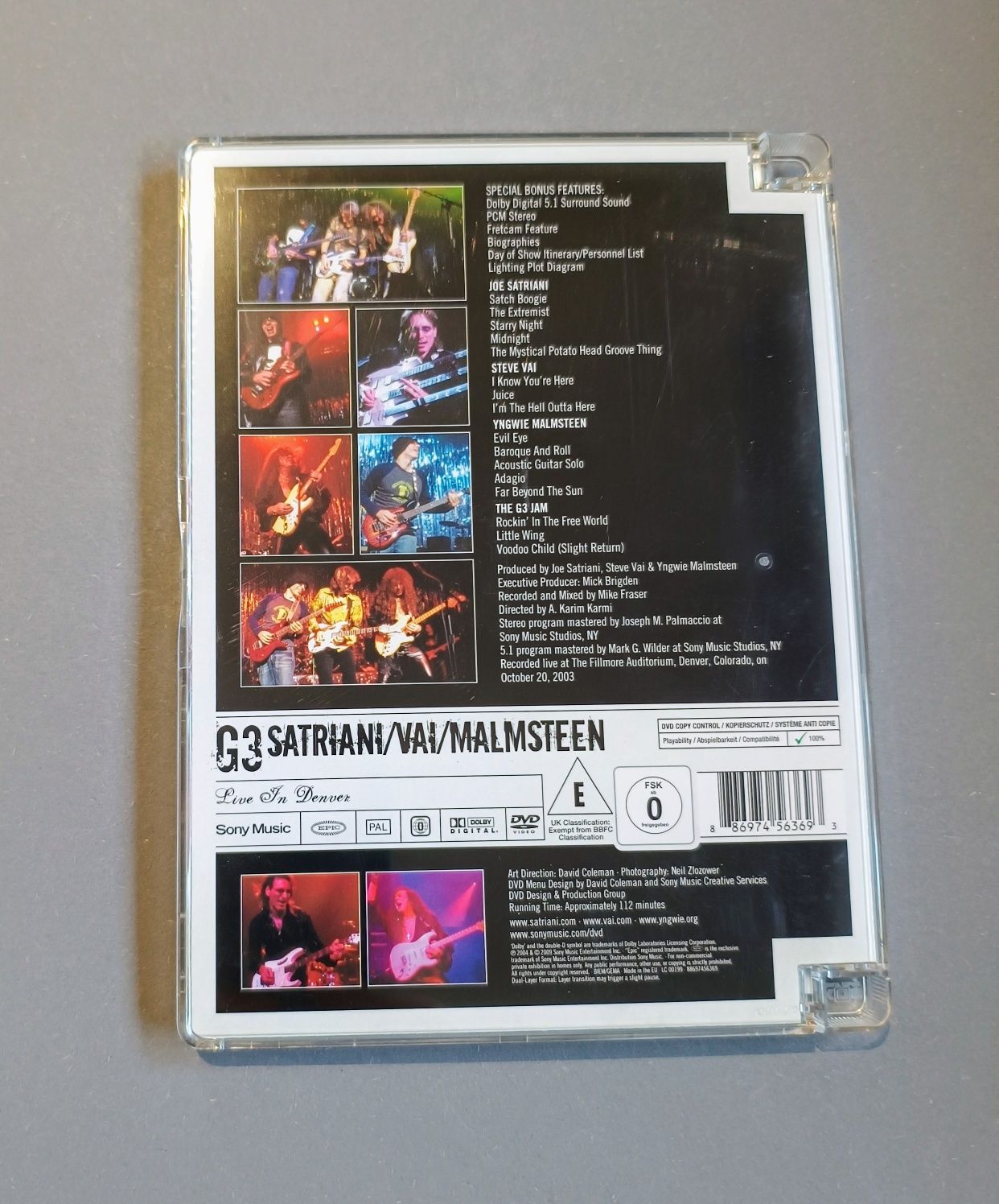 DVD koncert G3 Satriani Vai Malmsteen Live in Denver 2004