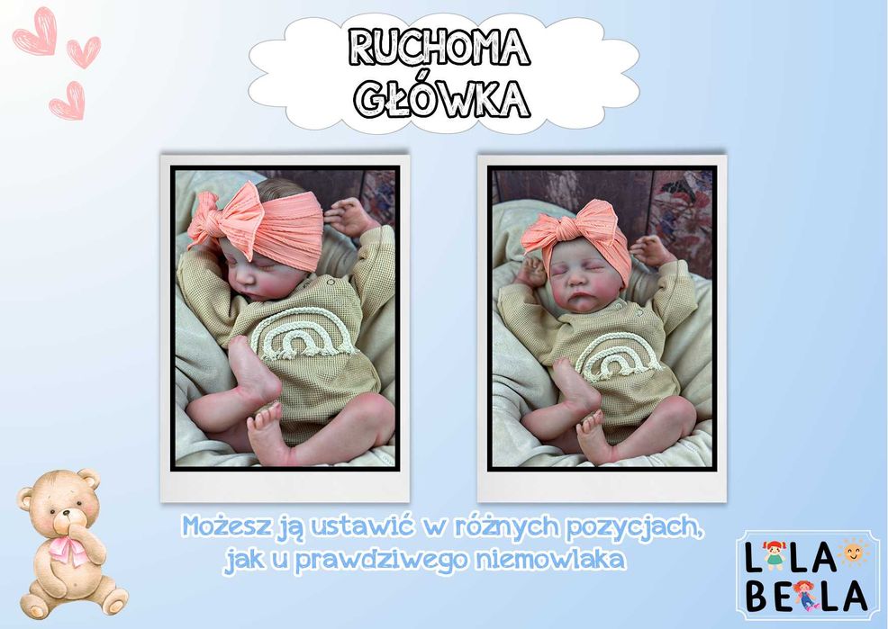 HIT ! Cudowne Dzieciątko Odrodzona Laleczka Typ Reborn Jak Prawdziwa