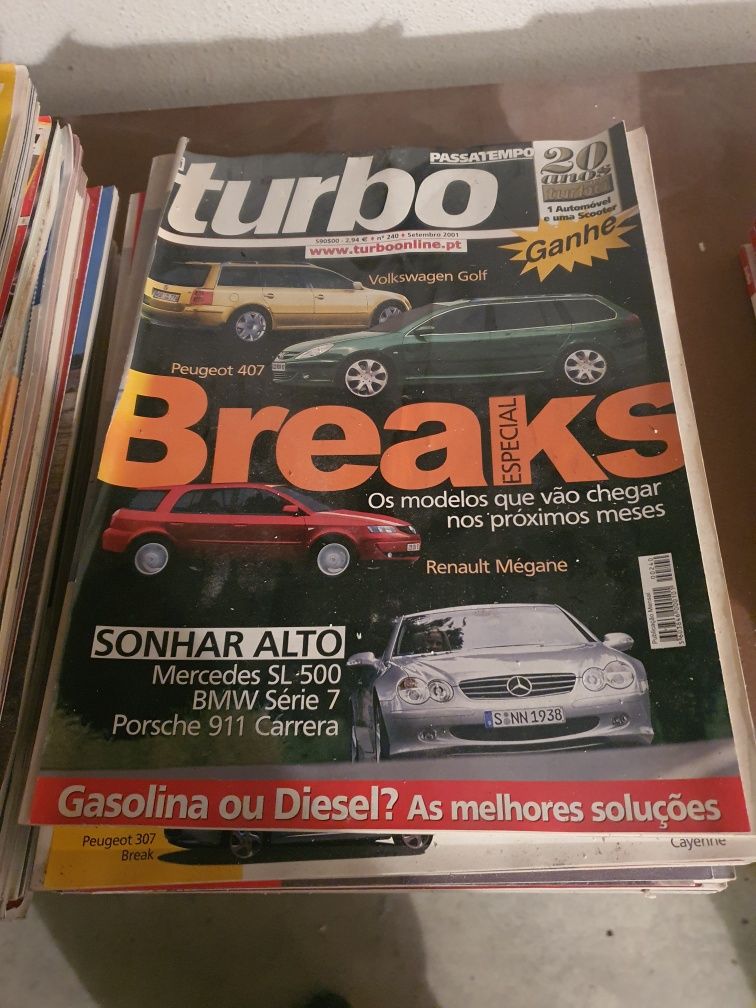 Lote de revistas e catálogos TURBO