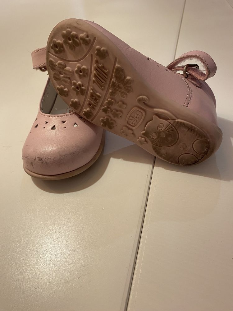 Sapatos fivela Chicco, cor de rosa, tamanho 22
