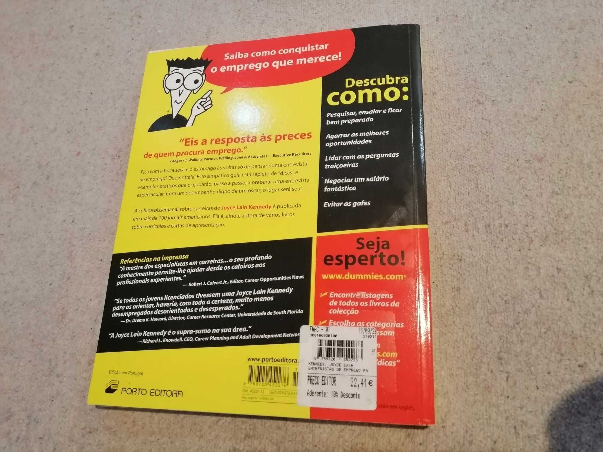 Livro entrevistas de emprego para totós, Joyce Lain Kennedy