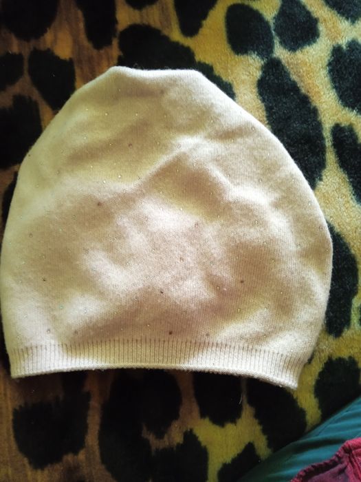 Czapka pudrowy róż + szalik z polaru